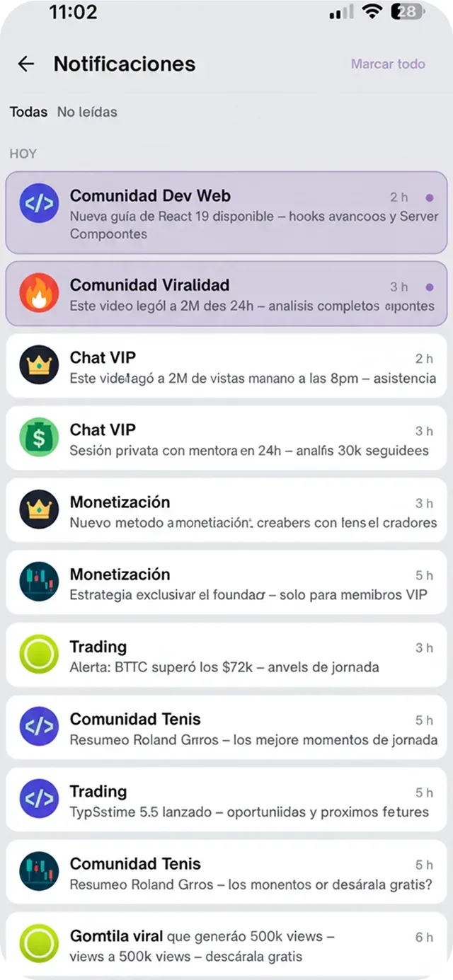 WEMANY — notificaciones